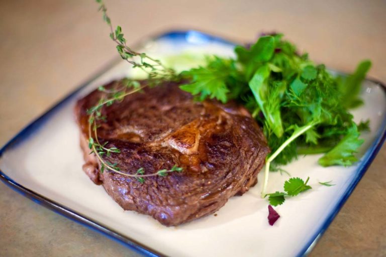 Pan-Fried Bison Ribeye Steak