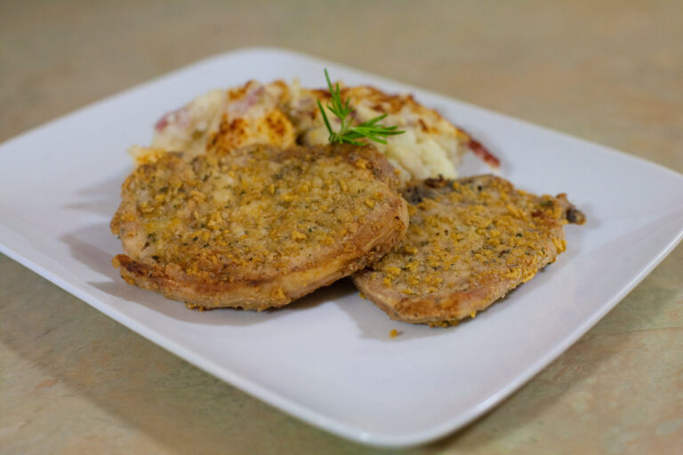 Breaded and Baked Thin Pork Chops